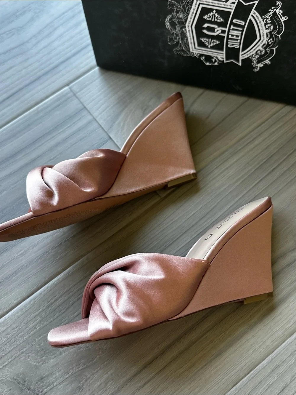 Silent D Katia Pink Satin Heels